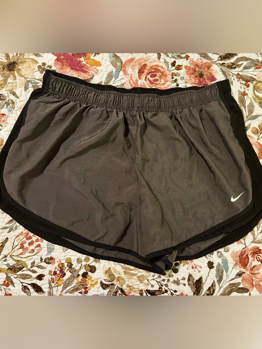 Nike Women's Gray with Black Trim Athletic Shorts